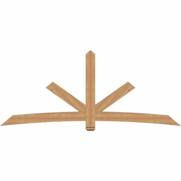 Ekena Millwork Alberta Timber Gable Bracket, Western Red Cedar, 108"W x 45"H x 3 1/2"D x 5 1/2"F, 10/12 Pitch GBW108X45X0406ALB00SWR - main